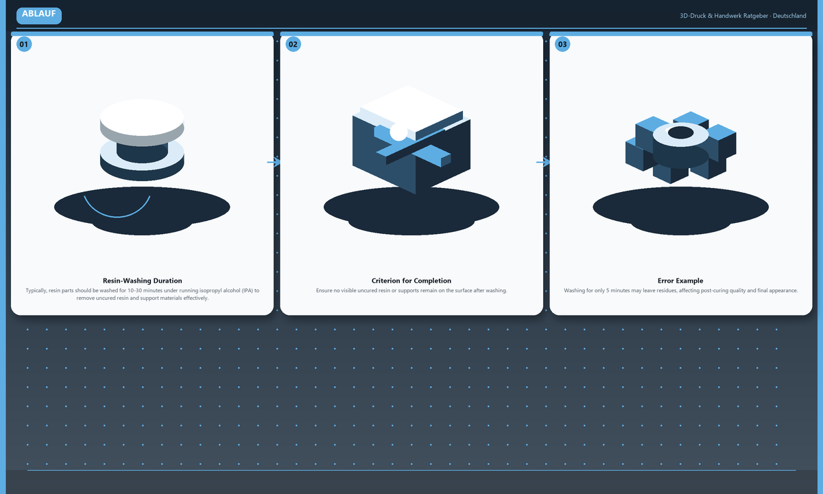 Ablauf: Resin-Washing Duration → Criterion for Completion → Error Example